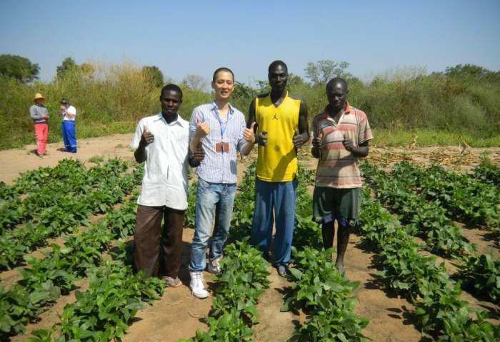 小伙帮助非洲农村种植蔬菜