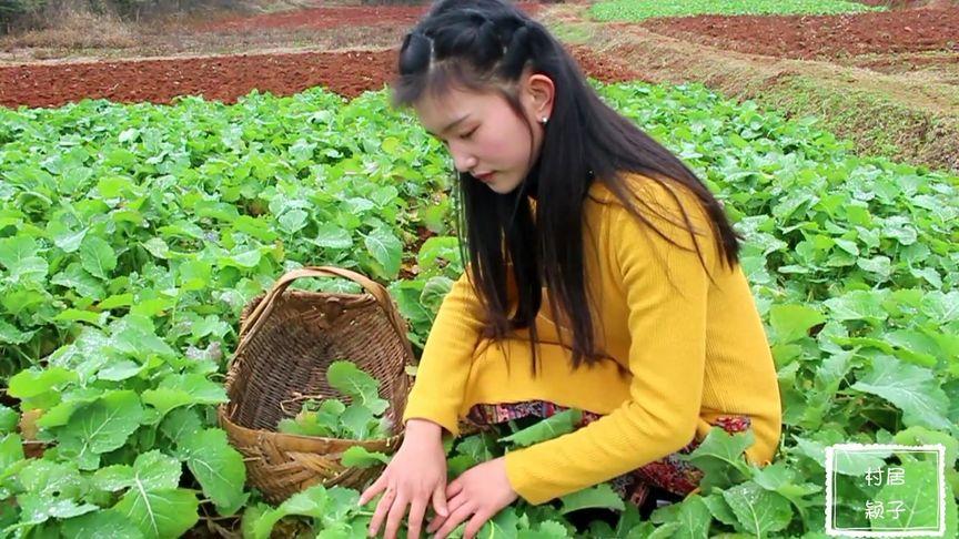 广东农村姑娘吃蔬菜图片