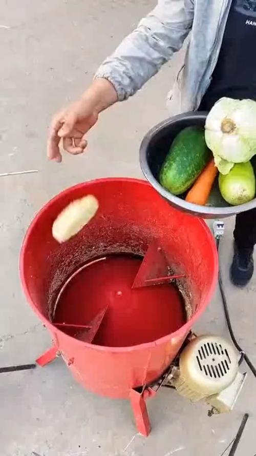 农村蔬菜粉碎视频的相关图片