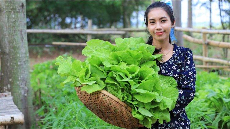 湖南农村姑娘吃蔬菜图片的相关图片